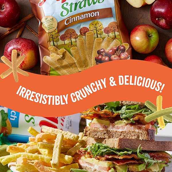 SENSIBLE PORTIONS GARDEN VEGGIE STRAWS, CINNAMON APPLE & SEA SALT, 0.75 OZ VARIETY MIX (PACK OF 10)