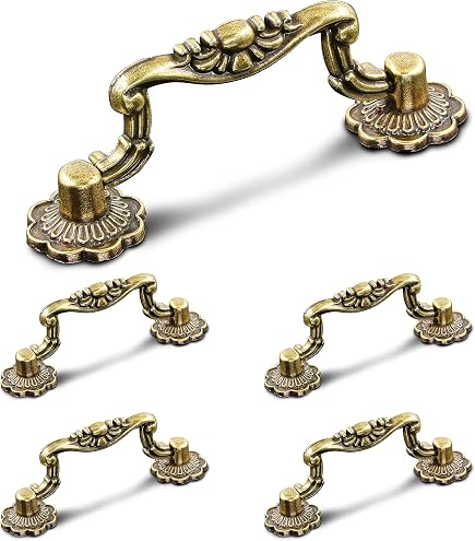 Amerock Allison Antique English Cabinet Pull Handle – 3" Center To Center, Brass Finish
