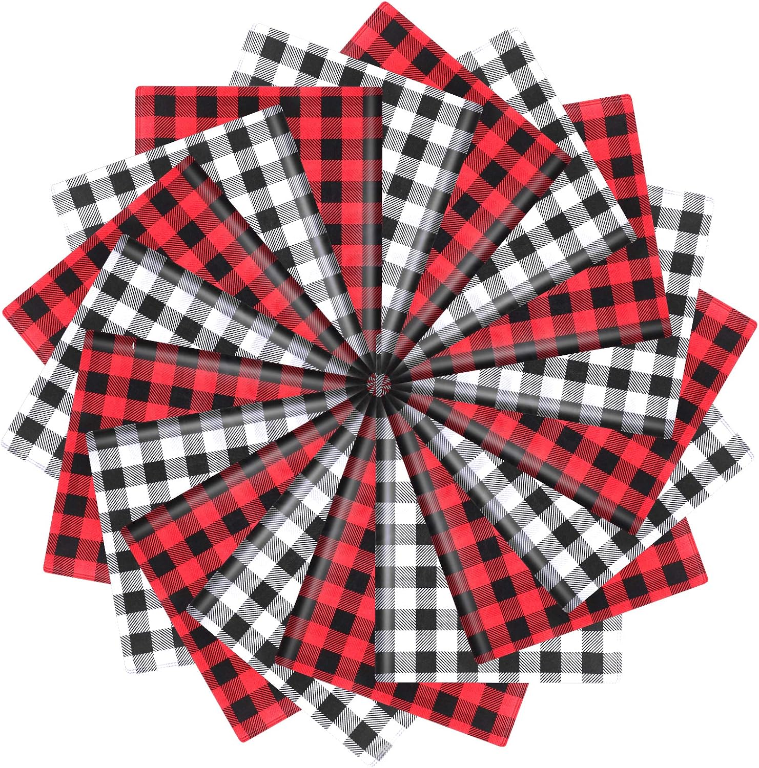 100 Pieces Christmas Tissue Paper Buffalo Plaid Check Wrapping Paper Red Black Plaid Wrapping Sheet Black White Plaid Wrapping Tissue Holiday Tissue Paper for DIY Christmas Holiday Wrapping Paper