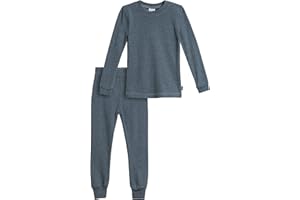 City Threads Boys Thermal Underwear Set Long John, Soft Breathable Cotton Base Layer - Made in USA