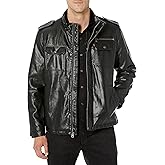 Levi's Men's Vintage Deer Faux Leather Sherpa Military Jacket Big & Tall