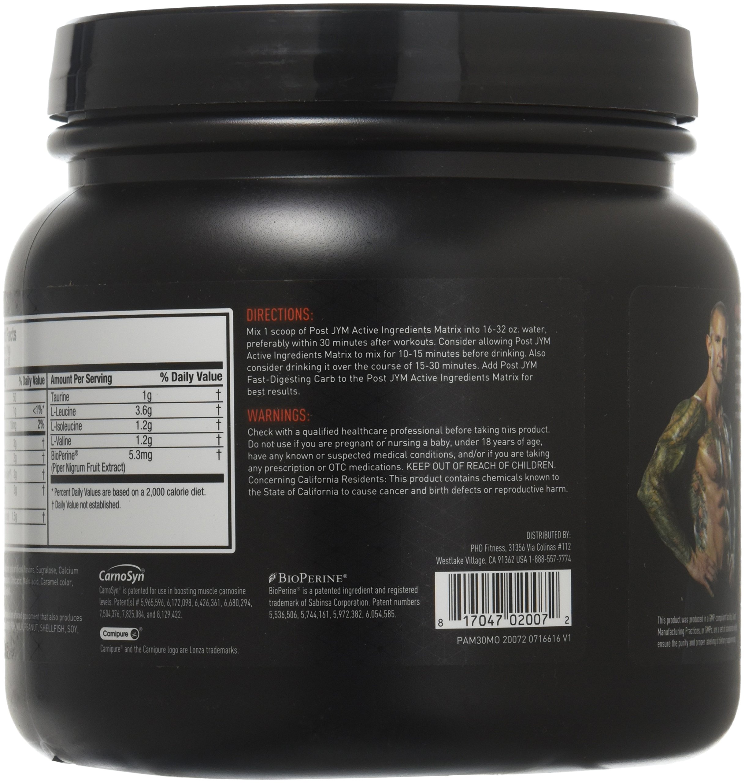 JYM Supplement Science, POST JYM Active Matrix, Post