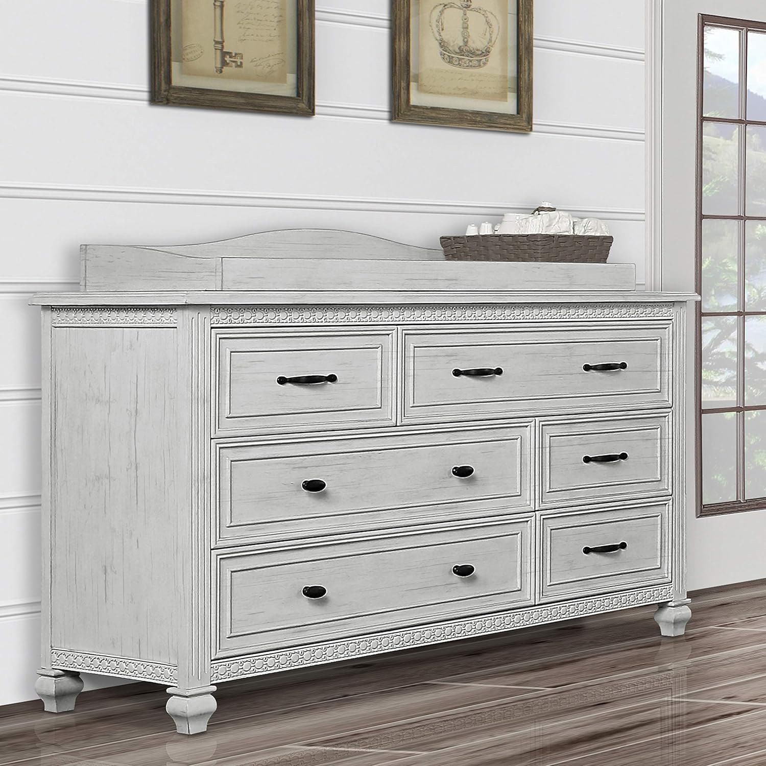 Evolur Madison Double Dresser, Antique Grey Mist : Baby