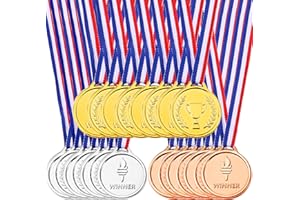 Pllieay Winner Medals Gold Silver and Bronze Medals for Party Decoration and Awards