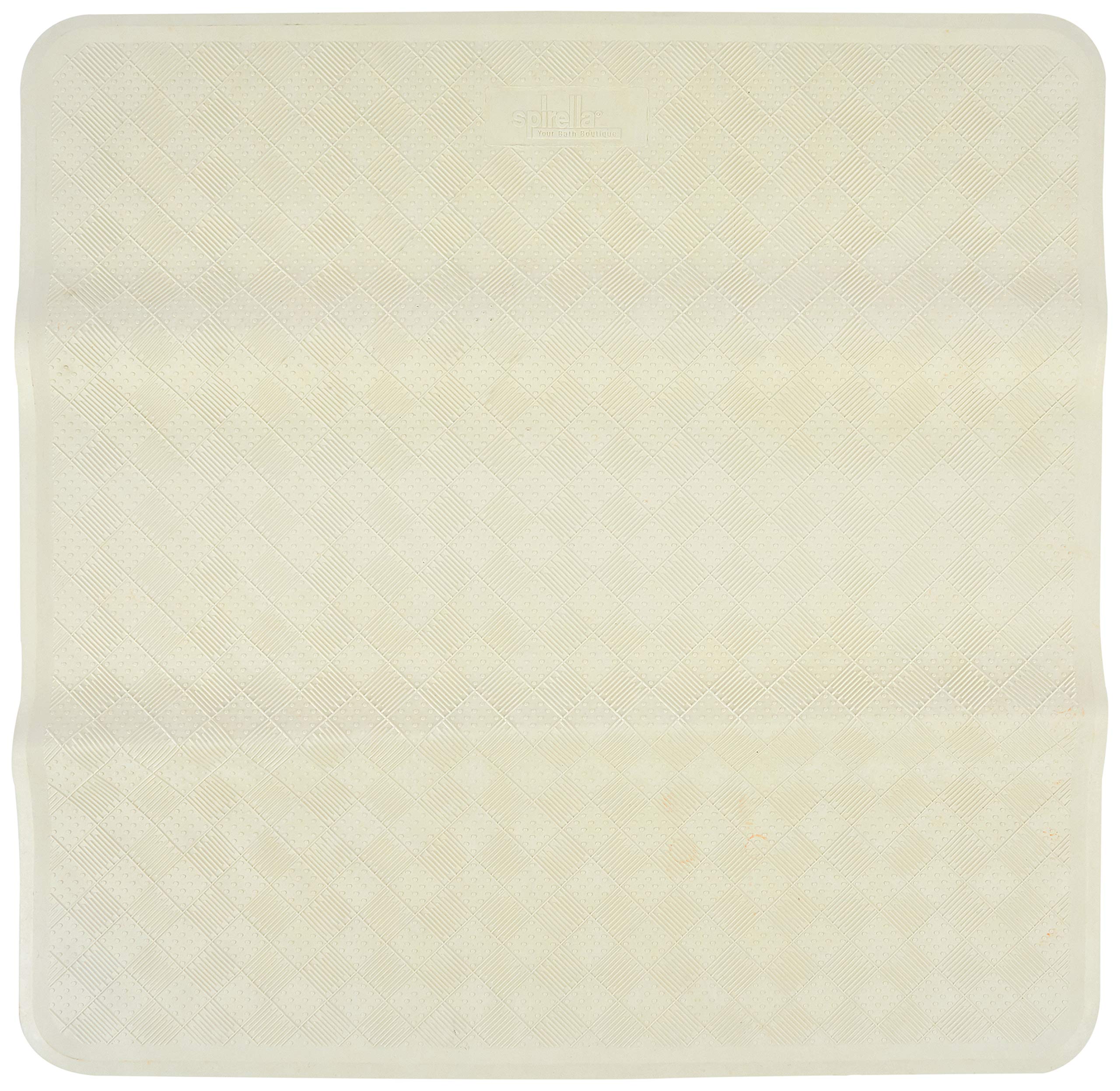 Spirella Non-Slip Mat Siena White 54 x 54 1230586, White, Standard
