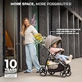 Kinderkraft Trig 3 Lightweight Stroller Beige, One-Hand Fold, 5-Point Harness view 2