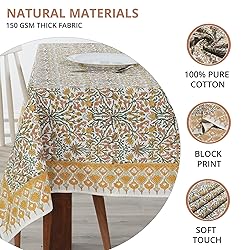 Ridhi - Hand Block Print Cotton Cloth Dinning Table