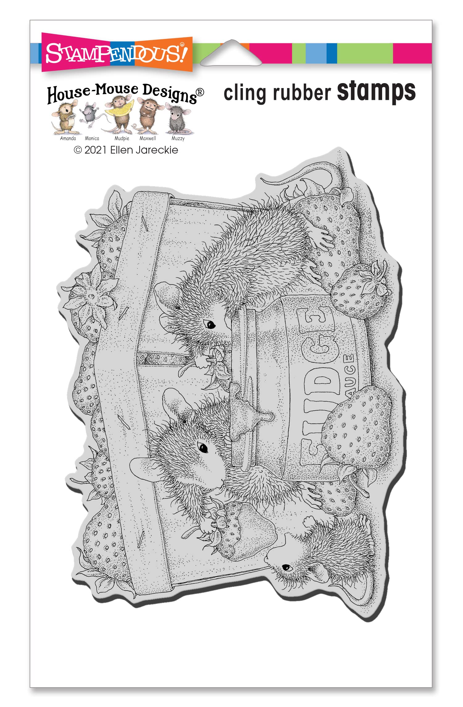 Stampendous Cling Fudge Strawberries