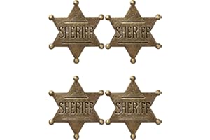 DISCAO Vintage Large Sheriff Deputy Badge Brooch - Western Toy Sheriff Badge Brooch for Boys & Girls Party Costumes - Decorative Props in Bulk