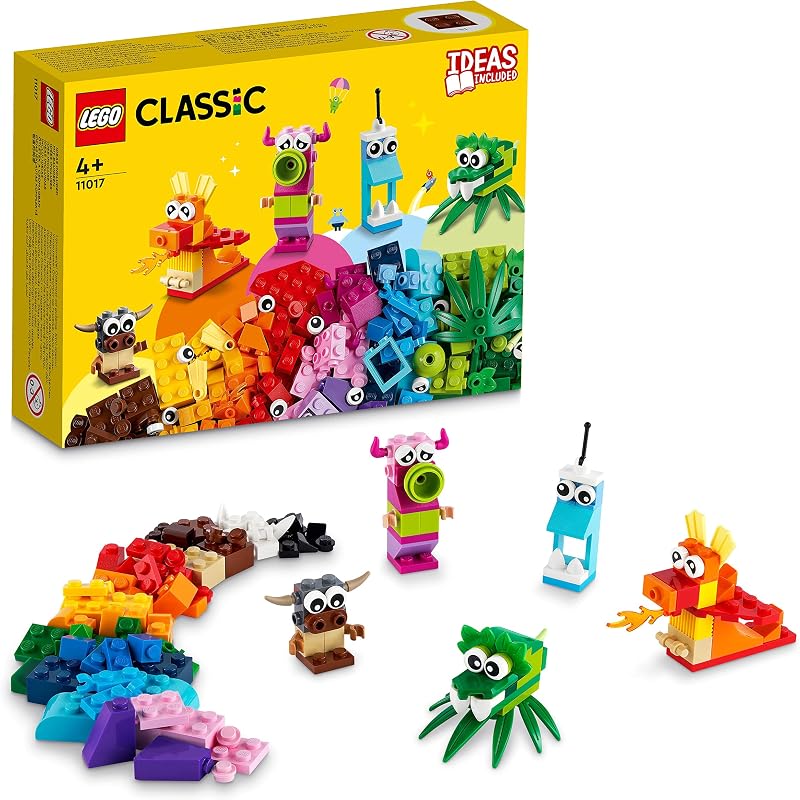 LEGO Classic Creative Monsters Bricks Box 5 Monster Toys 11017 4 Plus