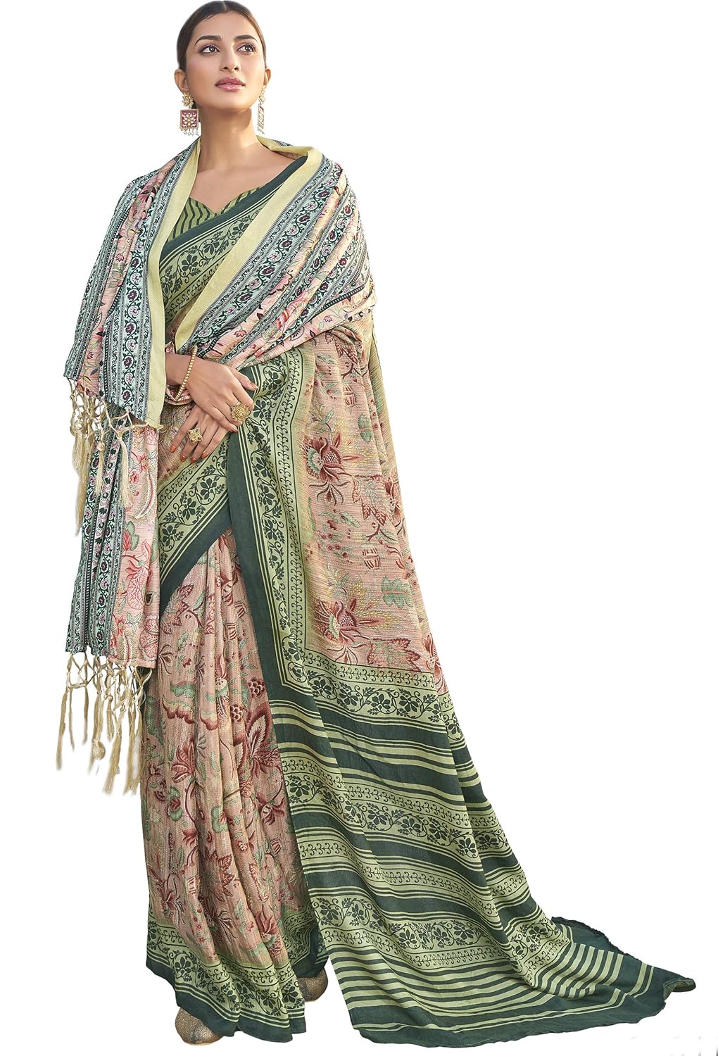 printed work saree