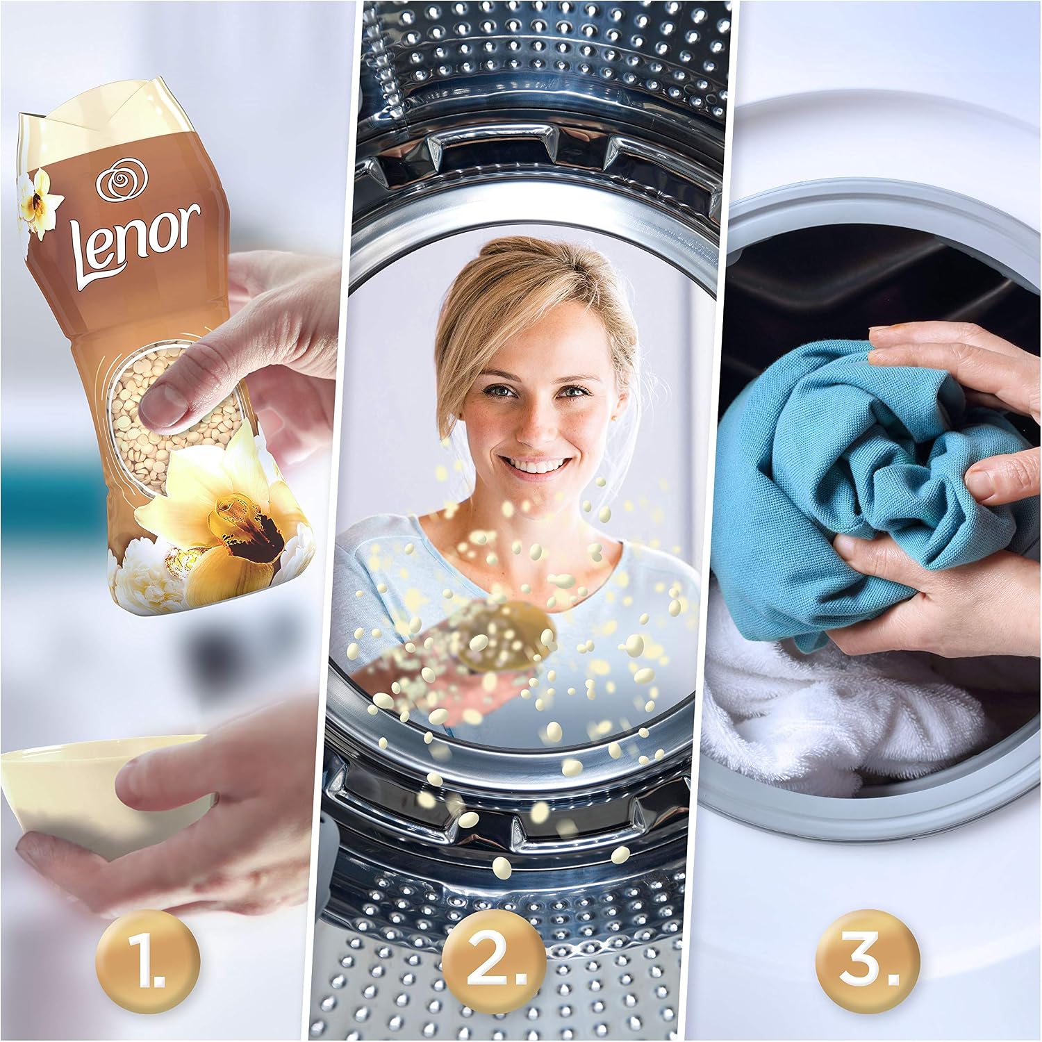 Lenor In-Wash Laundry Scent Booster Beads, Gold Orchid, 42 Washes (570 g) - Image 4