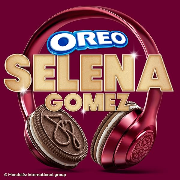 SELENA GOMEZ OREO COOKIES, CHOCOLATE AND CINNAMON CREME, LIMITED EDITION, 10 SNACK PACKS (2 COOKIES PER PACK)
