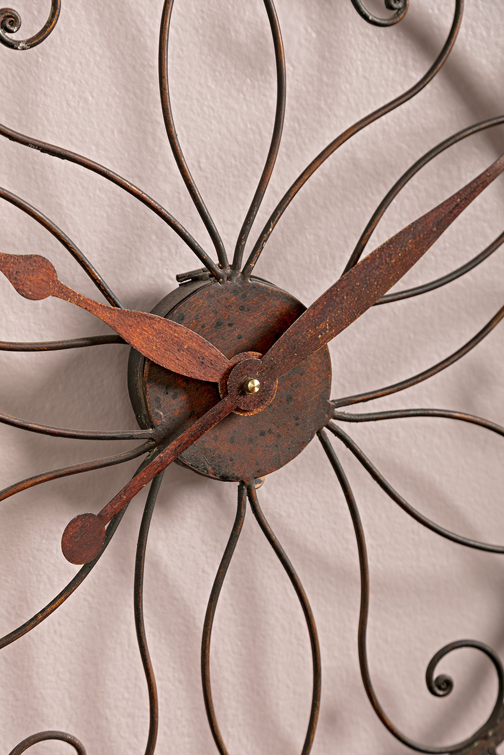 IMAX 1003 Oversized Wall Clock Open Back Round Wall Clock, Analogue