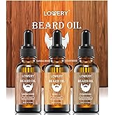 Beard Oil for Men – Sandalwood, Vanilla & Cedarwood Natural Mens Beard Oil Kit with Argan & Jojoba Oil - Beard Softener & Deeply Moisturizer Adding a Natural Shine, Grooming Kit Beard Care for Him