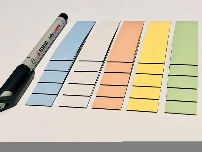 25 WriteOn Strips, 80 x 20 mm with Stabilo Pen/Strips can be