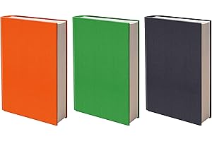 ELLOPI Standard, Stretchable Book Cover Solid Colors 3 Pack. Fits Most Hardcover Textbooks Up to 8" x 10". Adhesive-Free, Nylon Fabric Protectors are A Needed School Supply for Students Washable and Reusable