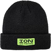 Ion Unisex Waffle Knit Hat, Black/Green, One Size