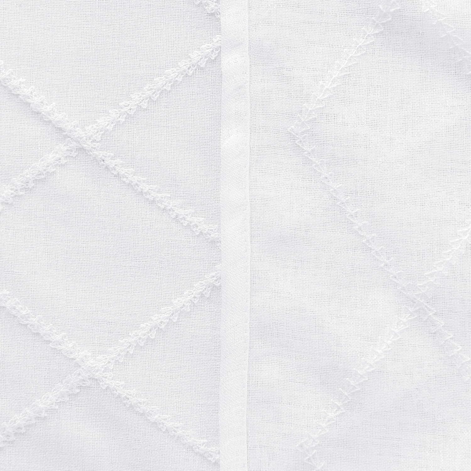 Deconovo Lot De 2 Rideau Voilage Blanc Transparent Brode Decoration Pour Rideaux Chambre Bebe A Pattes 140 X 175 Cm Cuisine Maison Decoration De La Maison Mystik Com Au