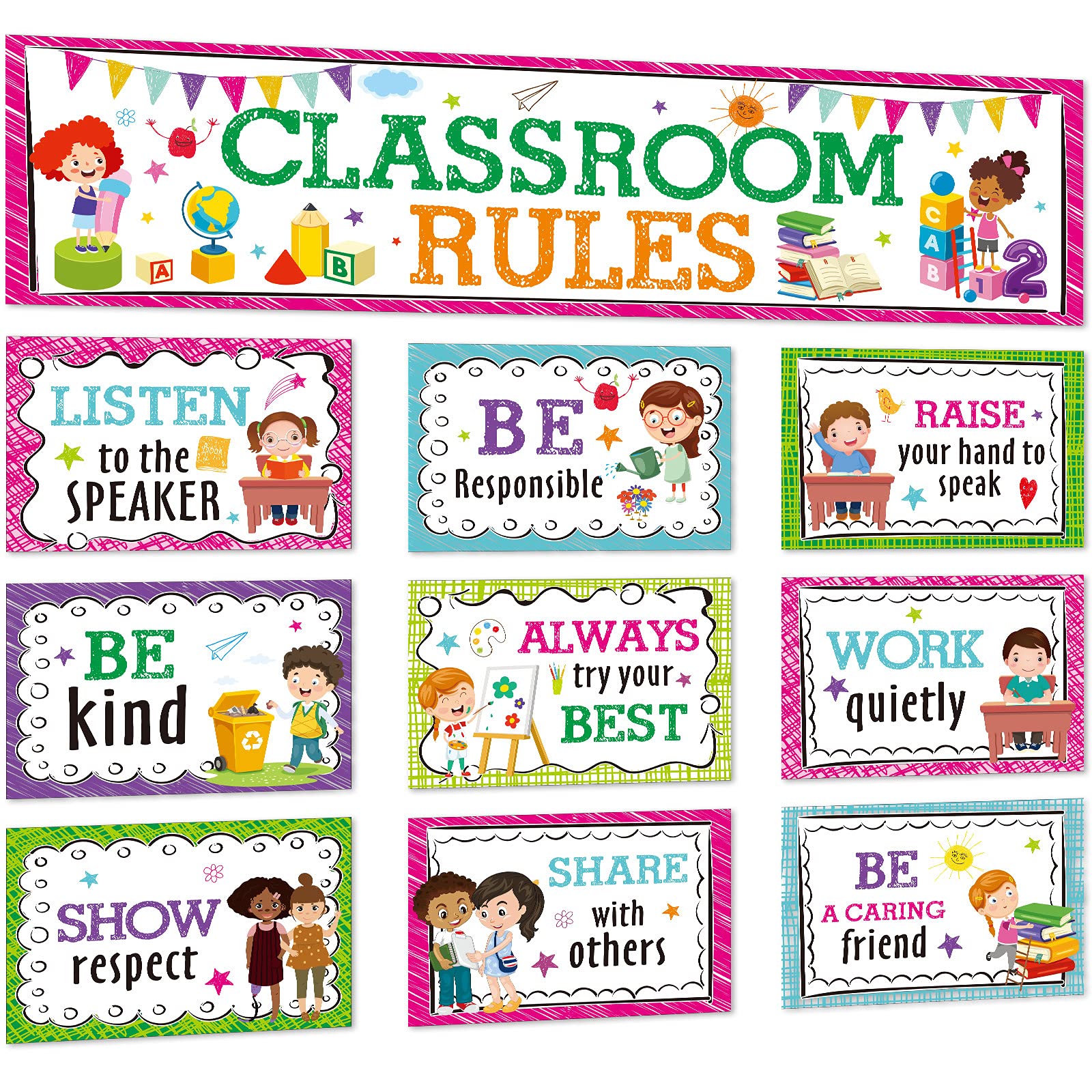 Mua Classroom Rules Bulletin Board Set for Classroom Decorations ...
