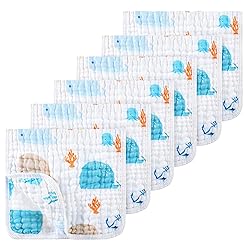 Looxii Muslin Burp Cloths 100% Cotton Muslin Cloths