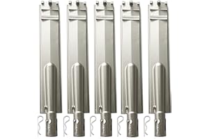 GRILLJOB 5PC Heavy Duty Cast Stainless Steel 304 BBQ Grill Burners Bull BBQ Replacement Parts for Cal Flame Aussie Blaze Thermos Turbo and More