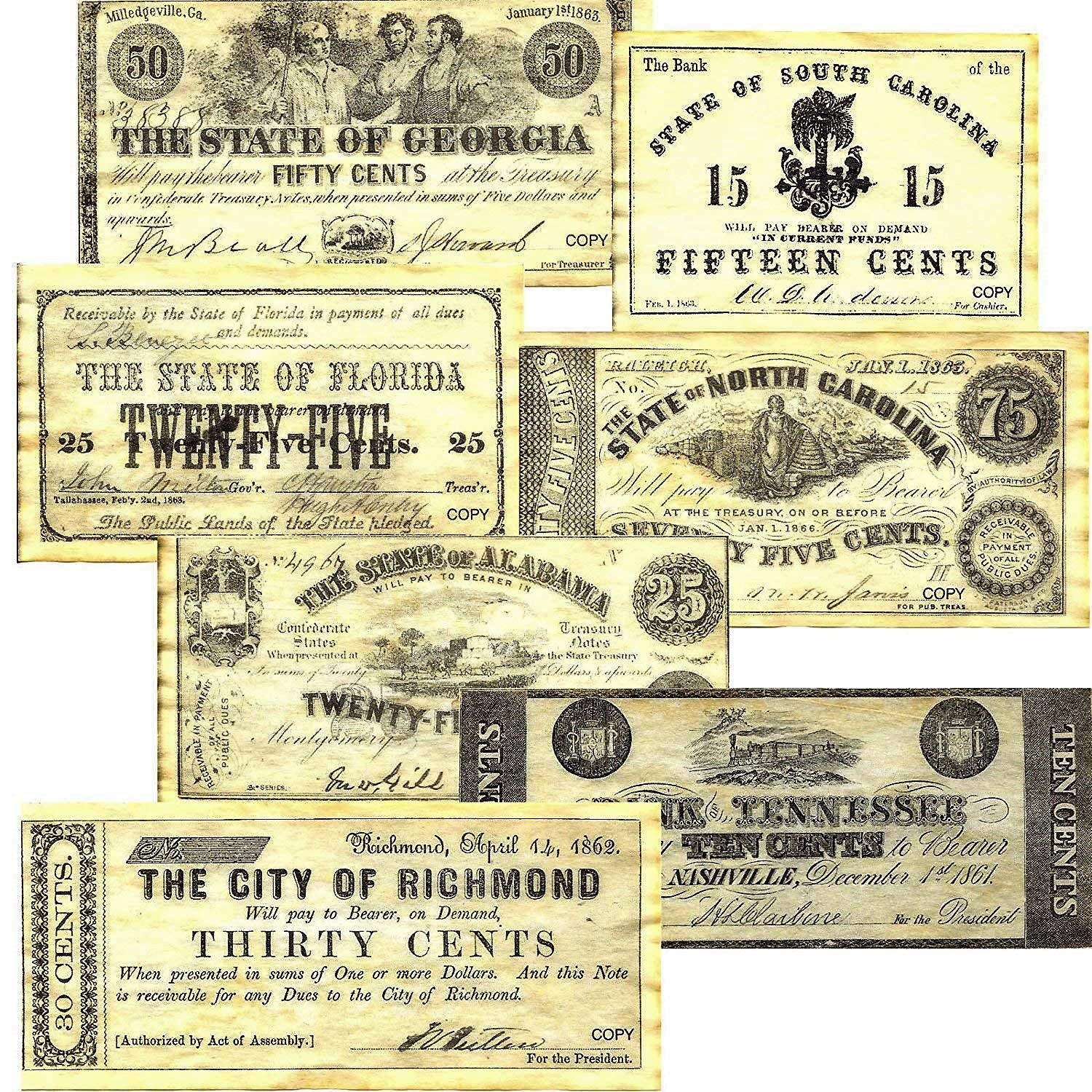 Mua Historical Documents Confederate Currency Set A, B, C, & D trên ...