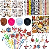 CZWXOXO 110 Pcs Western Cowboy Party Decoration ,Suitable for West Cowboy Themed Parties, Western Cowboy Party Favors,Suitable for Gifting Cowboy Playset Pack for Birthday Favors