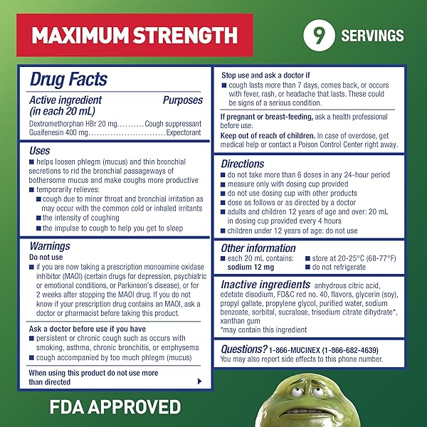MUCINEX DM MAX LIQUID COUGH & COLD MEDICINE FOR ADULTS, COLD AND FLU MEDICINE FOR EXCESS MUCUS RELIEF, GUAIFENESIN & DEXTROMETHORPHAN EXPECTORANT & DECONGESTANT FOR ADULTS, DR RECOMMENDED, 6.0 FL OZ