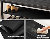 SIMPDIY 3 Tier Shoe Rack with Wooden Shelf Black 150kg Load Capacity view 7