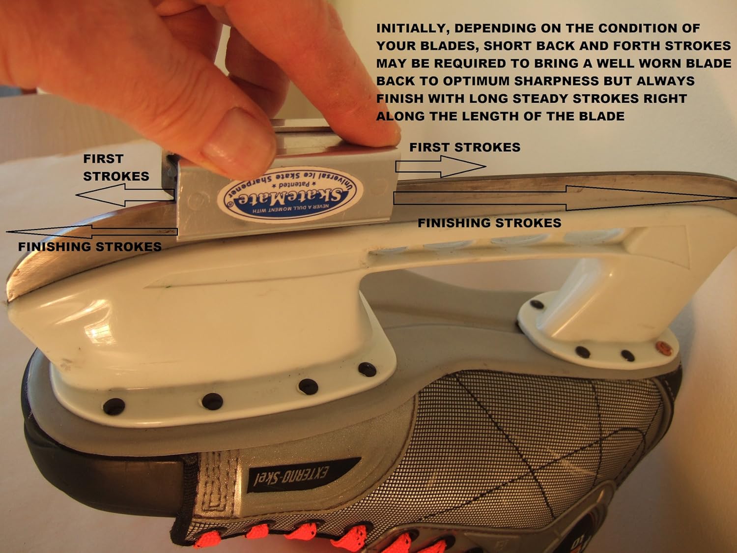 SkateMate patented handheld Ice Skate Sharpener / Conditioner for ALL ice skates, Ice Hockey, Speed skates or Dance! by Skatemate : Sports & Outdoors