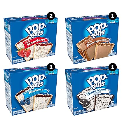 Amazon Com Pop Tarts Four Flavor Variety Pack 60 Count