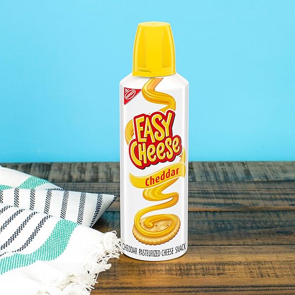 EASY CHEESE CHEDDAR CHEESE SNACK, 8 OZ
