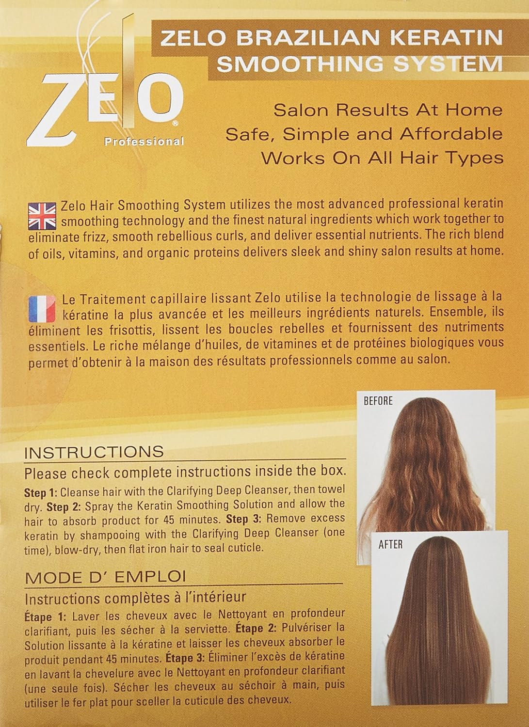 Amazoncom Zelo Brazilian Keratin Smoothing System Health