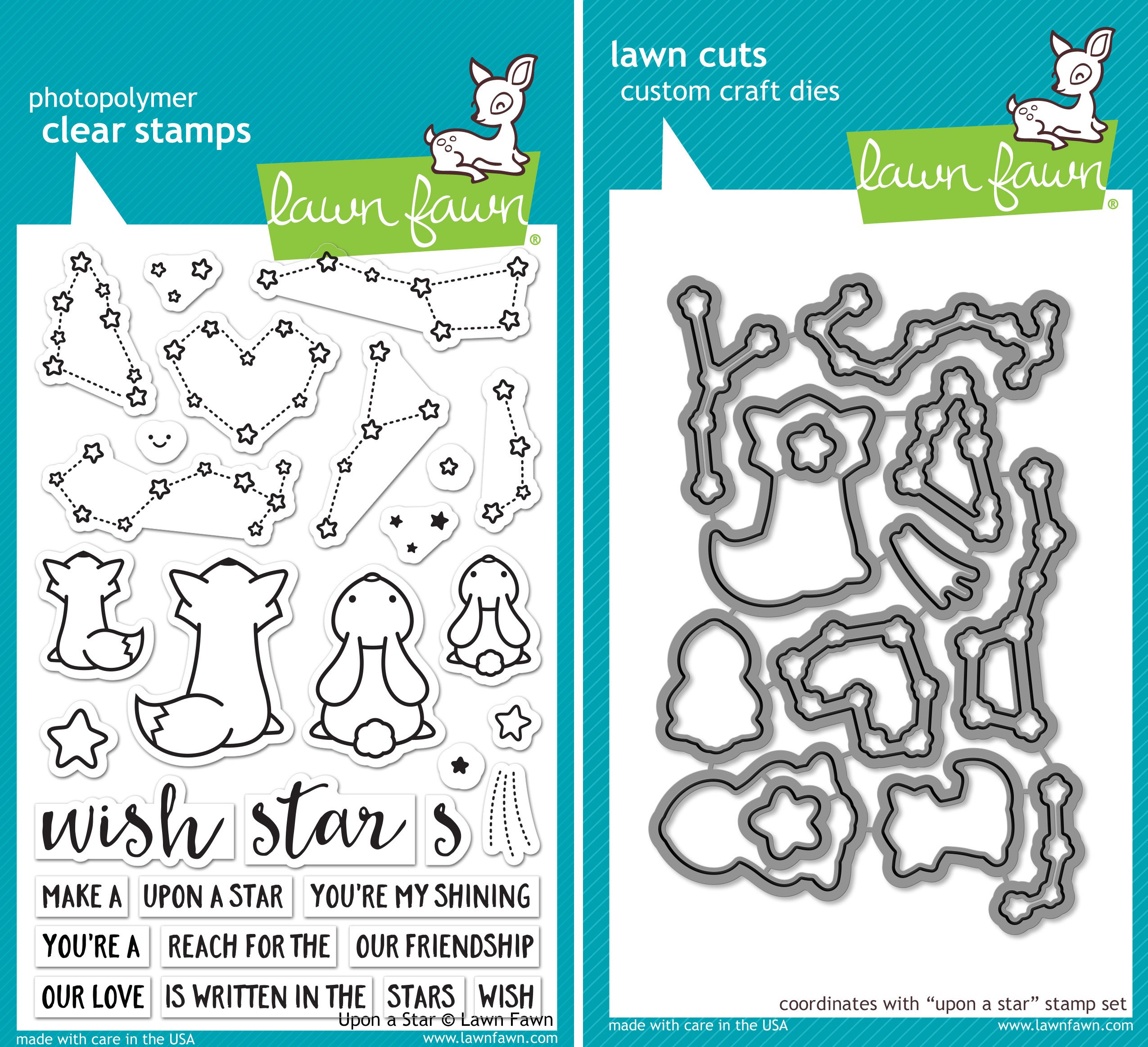 Lawn Fawn Upon a Star Stamp and Die Set - Two Item Bundle