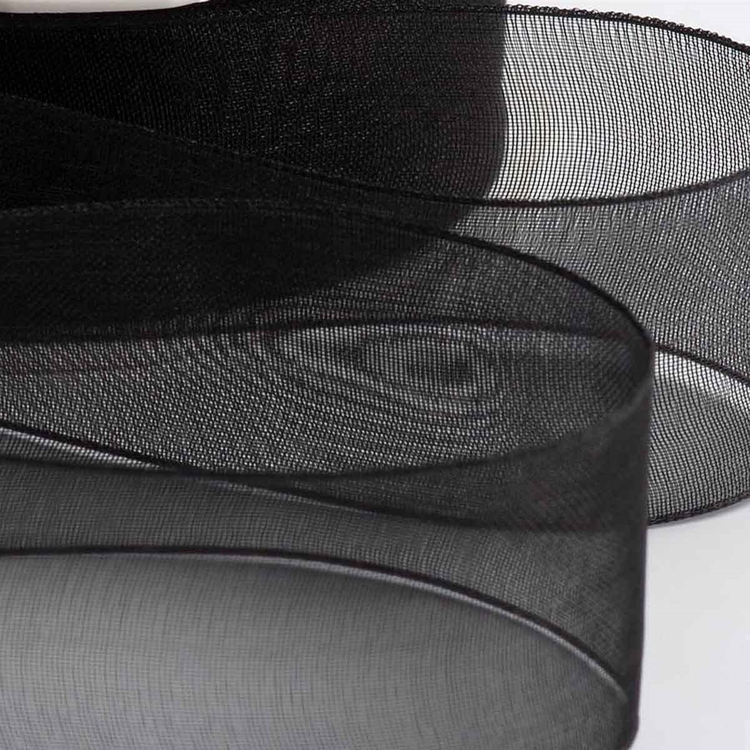 Organza Ribbon Gift Wrap Ribbon, Ribbons for Gift Wrapping, Christmas Ribbon, Gift Wrapping Ribbon for Crafting, Wedding Party Decor 45 Meters / 50 Yards s (25mm, Black)