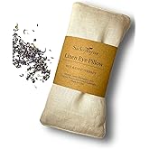 Sacksy Thyme Organic Linen Eye Pillow - Lavender &amp; Flaxseed for Relaxation, Yoga, Stress Relief - Microwavable Heating Pad &amp; Cool Compress - Made in USA - Gifts for Meditation