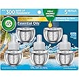 Air Wick Plug in Scented Oil Refill, 5ct, Driftwood & Sea Spray (Turquoise Oasis), Essential Oils, Air Freshener