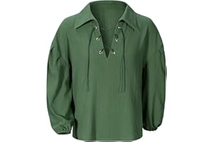 AITIPOO Kids Medieval Viking Pirate Renaissance Retro Costume Shirt for Boys Halloween Party Cosplay 3-12 Years