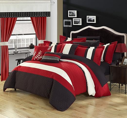 Amazon Com Perfect Home 24 Piece Emilio Complete Bedroom Set With