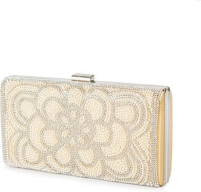 gold pearl clutch bag