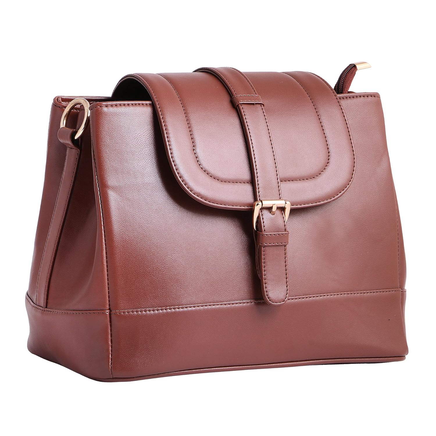 women marks women's pu handbag, 6x9-inch(brown)