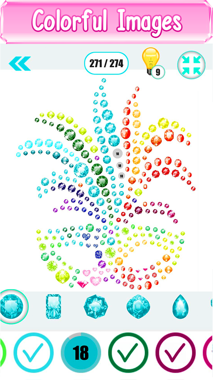 Diamond Art Glitter Color By Number Gems Art Free:Amazon.co.uk:Appstore ...