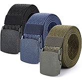 Mile High Life Nylon Web Belt Outdoor Military Belt With TSA Safe Plastic Buckle Belt