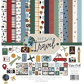 Echo Park Collection Kit 12"X12" - Let's Go Travel