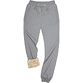 Faleave Men's Warm Sherpa Lined Sweatpants Fleece Pants Thicken Active Jogger Sports