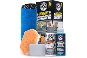 Chemical Guys Headlight Restoration and Ceramic Protection Kit | For yellowed and oxidized headlights, complete DIY system, DIY system to restore clarity and add ceramic protection