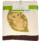 Disney Lion King Simba's Wild Adventure Super Soft Appliqued Baby Blanket, Ivory, Brown, 30x40 Inch (Pack of 1)