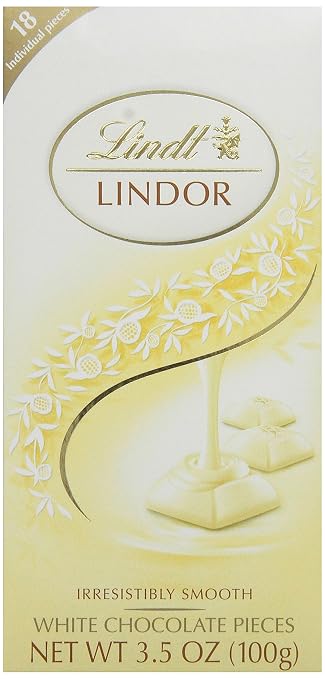 Lindt White chocolate lindor filled bars 3.5oz (037466080093)