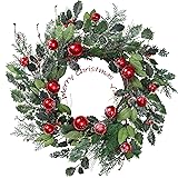 YNYLCHMX 20 Inch Christmas Wreath for Front